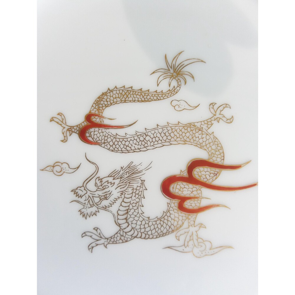Vintage Dragon Plates, 5-piece Jyoto Japan Setting, Ceramic (1 setting, 7 avail) - Picture 3 of 16